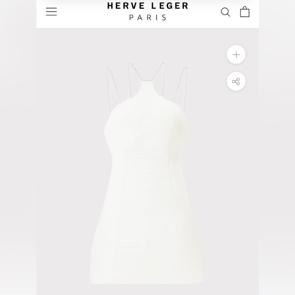 HERVÉ LÉGER
Crystal-embellished ribbed-knit mini dress - Picture 8 of 8